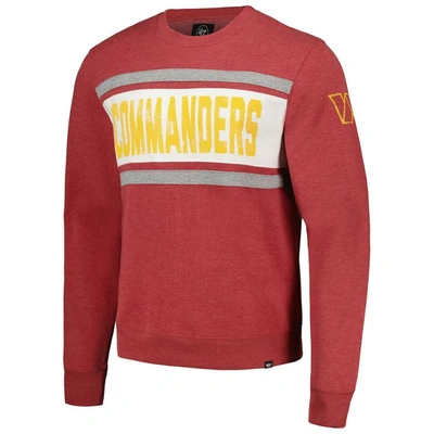 Shop 47 ' Heathered Burgundy Washington Commanders Bypass Tribeca Pullover Sweatshirt