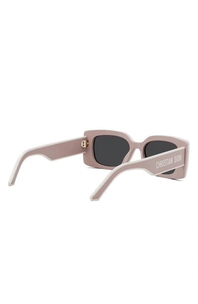 Shop Dior 'pacific S1u 53mm Rectangular Sunglasses In Shiny Pink / Smoke