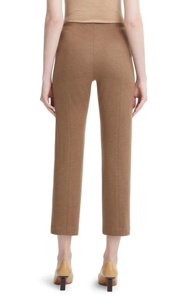 Shop Vince Cozy Stitch Pintuck Wool Blend Crop Pants In Ristretto