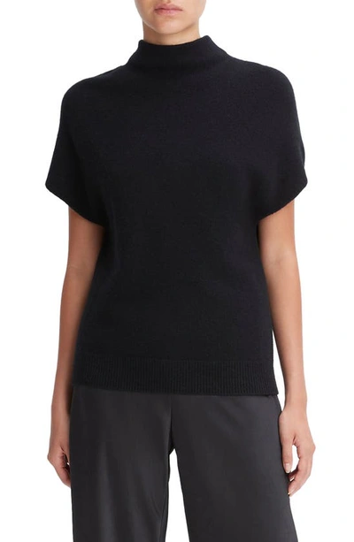 Shop Vince Mock Neck Wool & Cashmere Sweater In Black