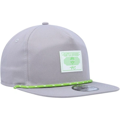 Shop New Era Gray Seattle Sounders Fc Patch Golfer Adjustable Hat