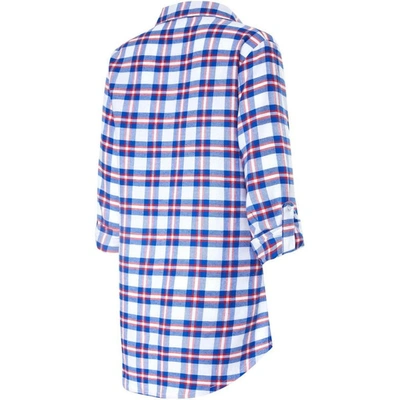 Shop Concepts Sport Royal Buffalo Bills Sienna Plaid Full-button Long Sleeve Nightshirt
