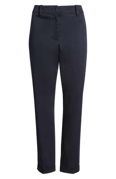 Shop Hugo Boss Boss Tachinoa Stretch Cotton Ankle Pants In Sky Captain