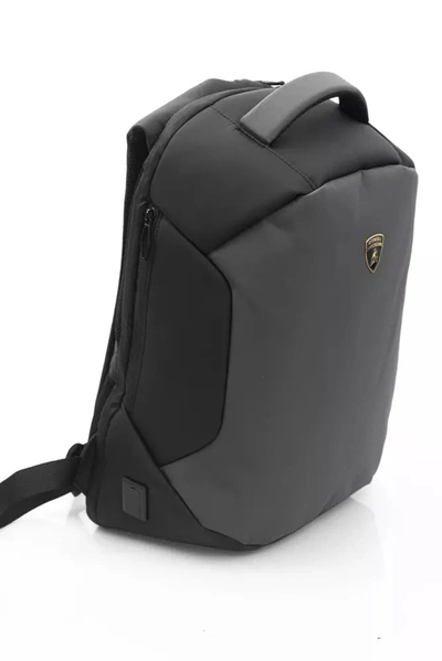 Shop Automobili Lamborghini Gray Nylon Men's Backpack