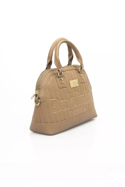 Shop Baldinini Trend Elegant Beige Shoulder Bag With Golden Women's Accents