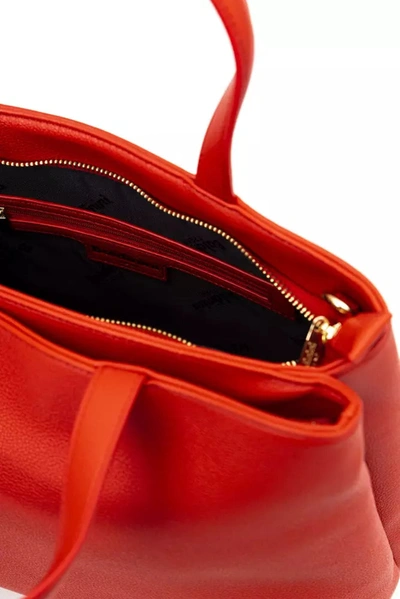 Shop Baldinini Trend Elegant Red Shoulder Bag With Golden Women's Accents