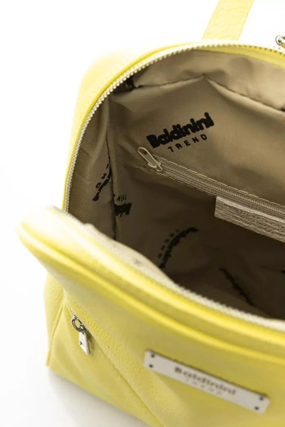 Shop Baldinini Trend Yellow Cow Leather Women's Backpack