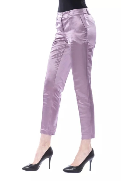 Shop Byblos Purple Cotton Jeans &amp; Women's Pant
