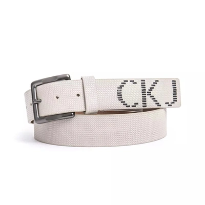 Shop Calvin Klein Jeans Est.1978 Calvin Klein Jeans Elevate Your Style With Beige Leather Men's Belt In Pink