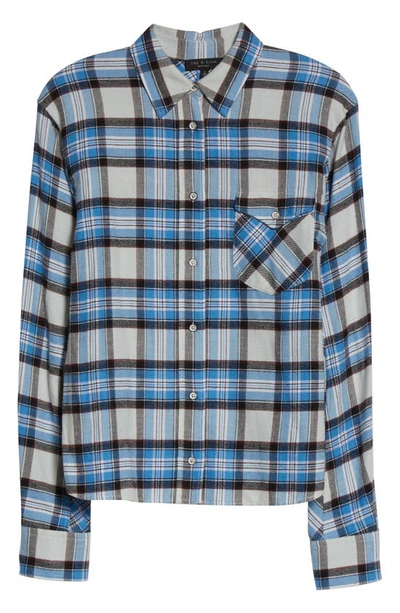 Rag & Bone Jonah Plaid Button-up Shirt In Grey Plaid