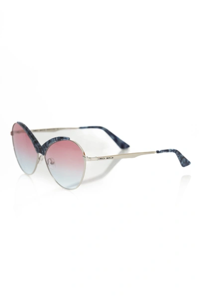 Shop Frankie Morello Blue Metallic Fibre Women's Sunglasses