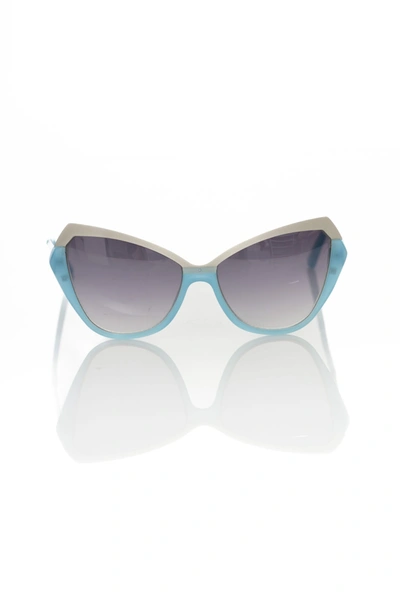 Shop Frankie Morello Light Blue Acetate Women's Sunglasses