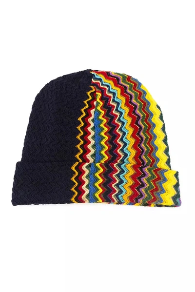 Shop Missoni Geometric Fantasy Wool Blend Men's Hat In Multicolor