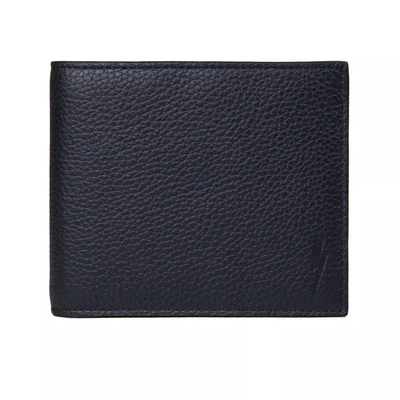 Shop Neil Barrett Sleek Blue Leather Men's Men's Wallet
