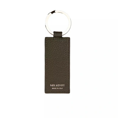 Shop Neil Barrett Green Leather Men's Keychain