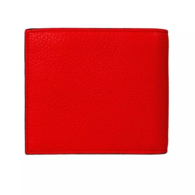 Shop Neil Barrett Sleek Red Leather Men's Men's Wallet