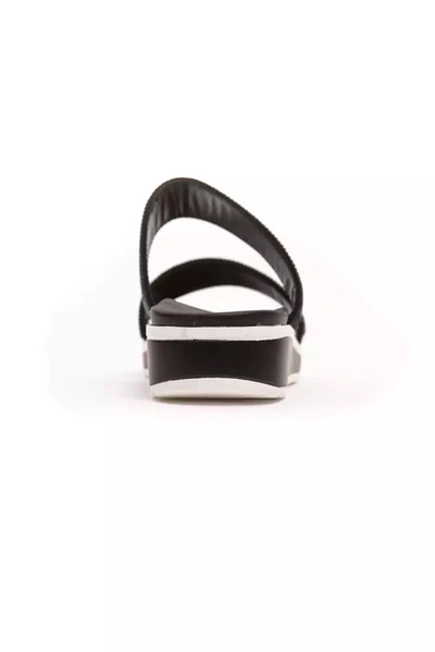 Shop Peche Originel Péché Originel Elegant Strappy Low Heel Sandals With Women's Rhinestone In Black