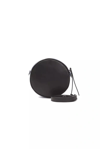 Shop Pompei Donatella Elegant Small Oval Leather Crossbody Women's Bag In Black