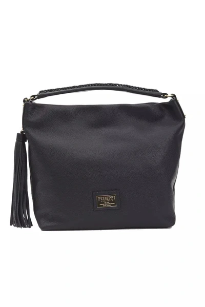 Shop Pompei Donatella Elegant Gray Leather Shoulder Women's Bag