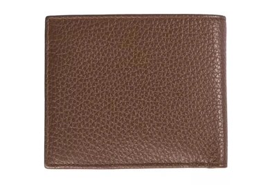 Shop Trussardi Elegant Tumbled Leather Men's Men's Wallet In Brown