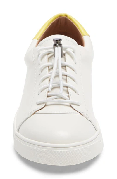 Shop Linea Paolo Kirby Sneaker In Ivory/ Yellow Nappa Leather