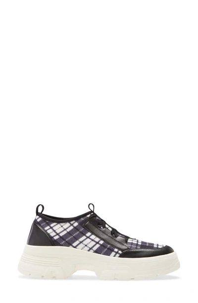 Linea Paolo Rowen Sneaker In Black/ Blue Print Fabric