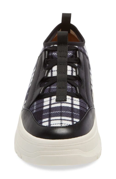 Linea Paolo Rowen Sneaker In Black/ Blue Print Fabric