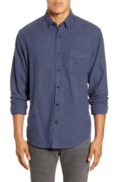 Shop Rails Runson Slim Fit Flannel Button-down Shirt In Heather Blue