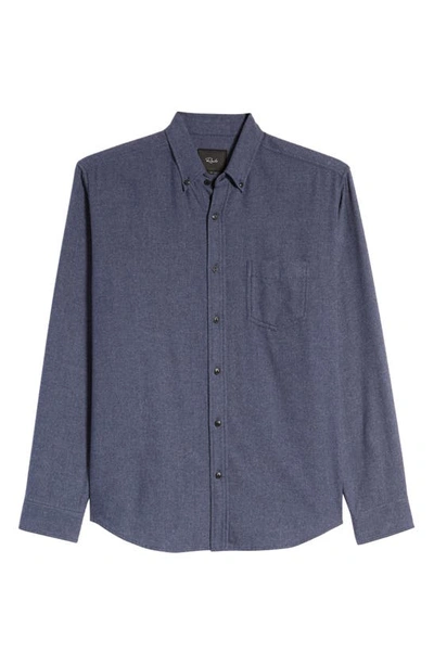 Shop Rails Runson Slim Fit Flannel Button-down Shirt In Heather Blue