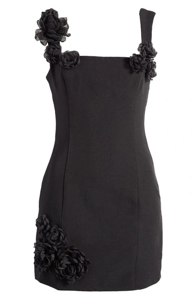 Shop Elliatt Trompe Rosette Minidress In Black