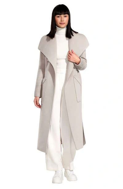 Sentaler Belted Alpaca-blend Wrap Coat In Bleeker Beige