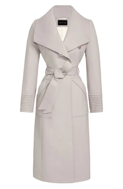 Sentaler Belted Alpaca-blend Wrap Coat In Bleeker Beige