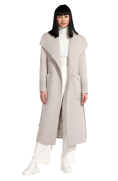 Sentaler Belted Alpaca-blend Wrap Coat In Bleeker Beige