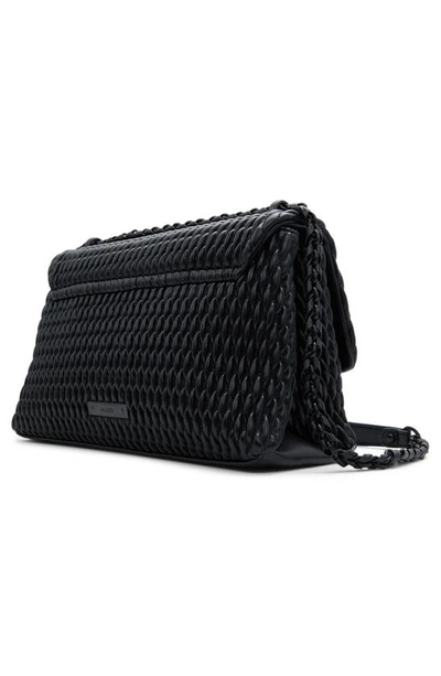 Shop Aldo Eloyse Quilted Faux Leather Convertible Crossbody Bag In Black/ Black