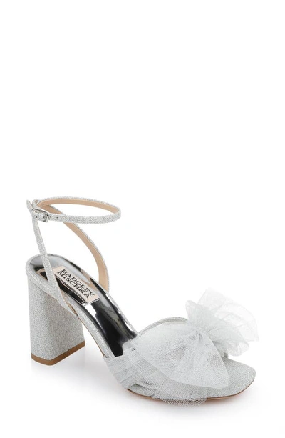 Shop Badgley Mischka Tess Ankle Strap Sandal In Silver