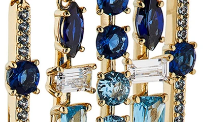 Shop Nadri Rockstars Crystal Chandelier Earrings In Gold