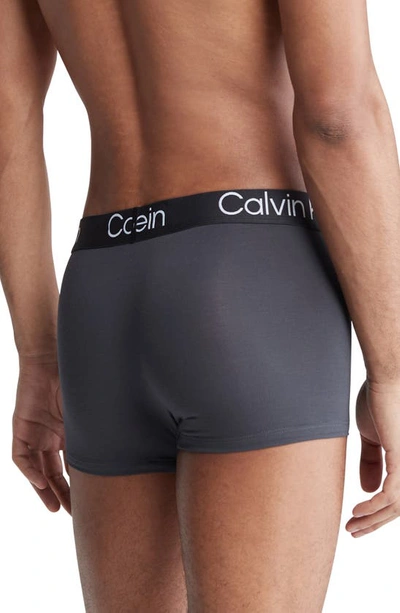Shop Calvin Klein Ultra-soft Modern 3-pack Stretch Modal Trunks In Imz Sparrow/ Pha