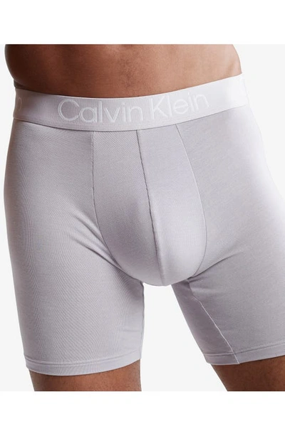 Shop Calvin Klein Ultra-soft Modern 3-pack Stretch Modal Boxer Briefs In Imz Sparrow/ Pha