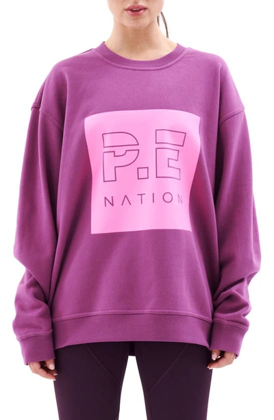 Shop P.e Nation Cut Shot Oversize Organic Cotton Sweatshirt In Baton Rouge