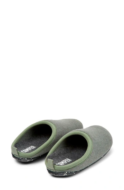 Camper Wabi Wool Blend Slipper In Medium Green