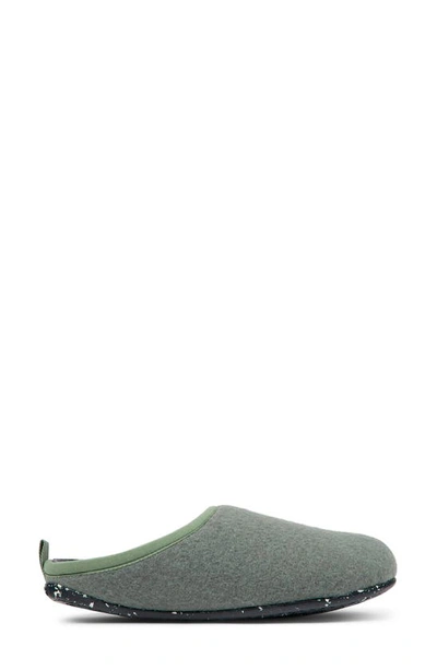 Camper Wabi Wool Blend Slipper In Medium Green