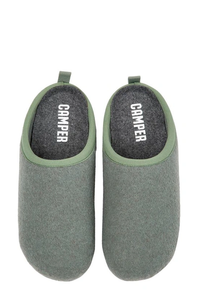 Camper Wabi Wool Blend Slipper In Medium Green