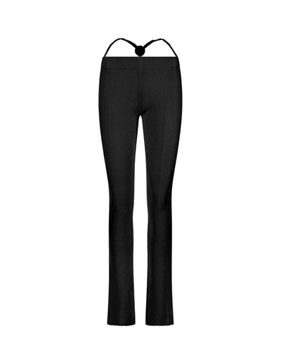 Shop Barrow Ribbed Leggings With Logo Detail In Black