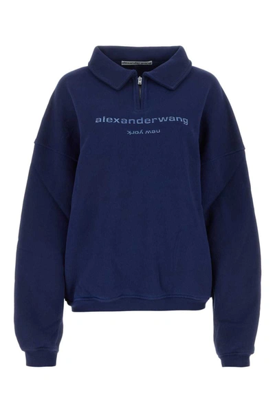 Shop Alexander Wang Sweatshirts In Blue