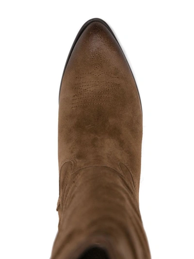 Ash Heaven Texan Boots In Brown Suede In Brown