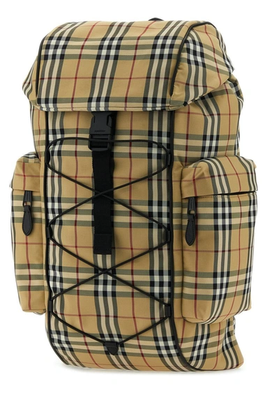 Shop Burberry Backpacks In Archivebeige