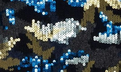 Zadig & Voltaire Cosmy Camo Sequin Sweater In Ardoise