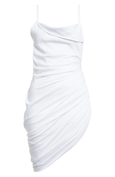 Jacquemus White Le Papier 'la Robe Saudade' Minidress In White