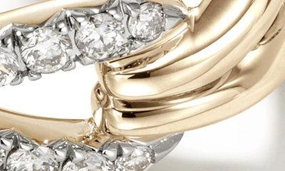 Shop John Hardy Pavé Diamond Surf Ring In Gold