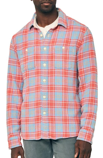 Shop Faherty The Surf Flannel Button-up Shirt In Brick River Plaid